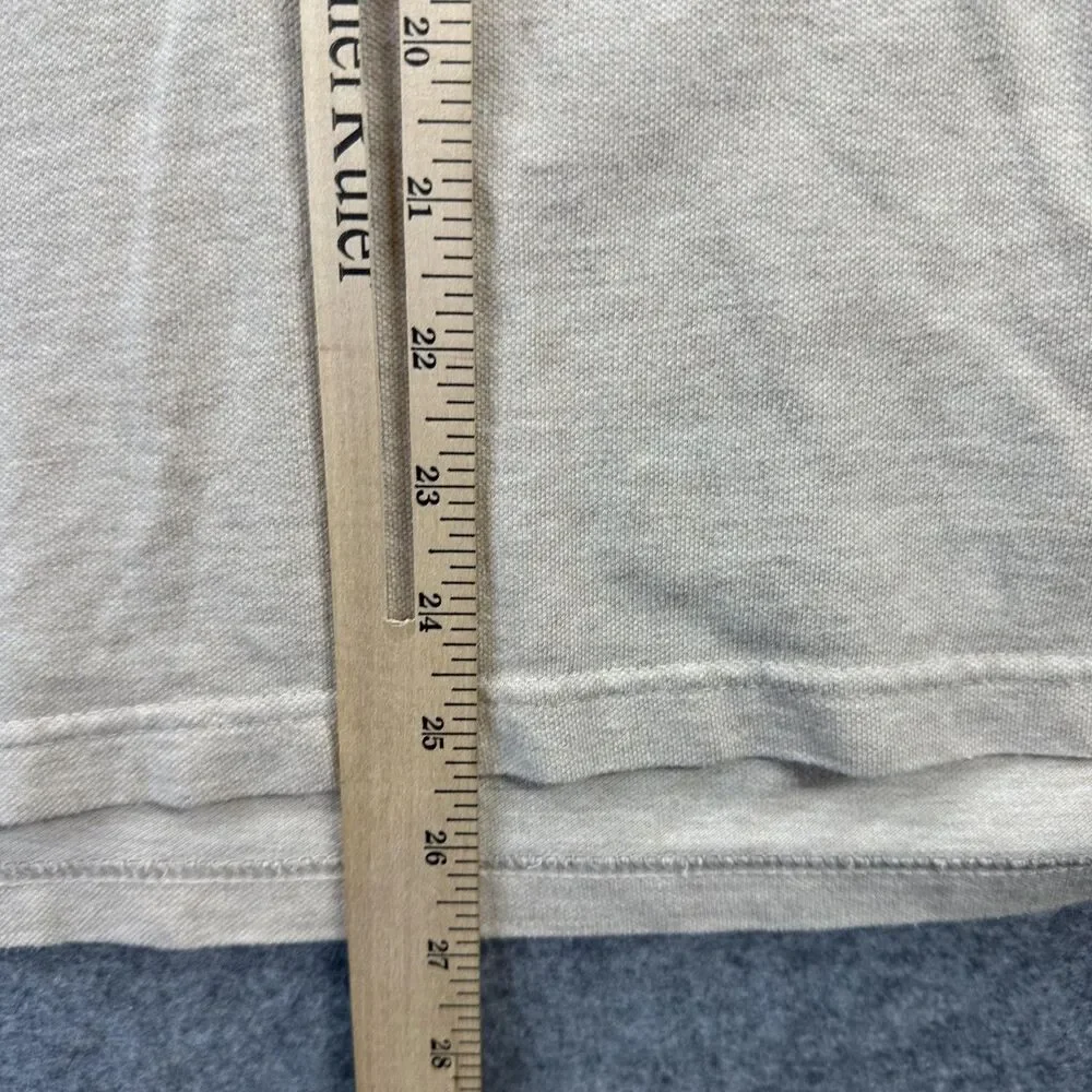 Banana Republic Polo Shirt Mens Medium Beige Solid Organic Cotton Pique Casual